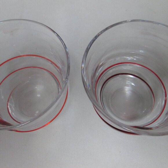 Duiske Kilkenny Irish hand cut glass red swirl votive candle holders Set 2 NEW - Picture 3 of 13